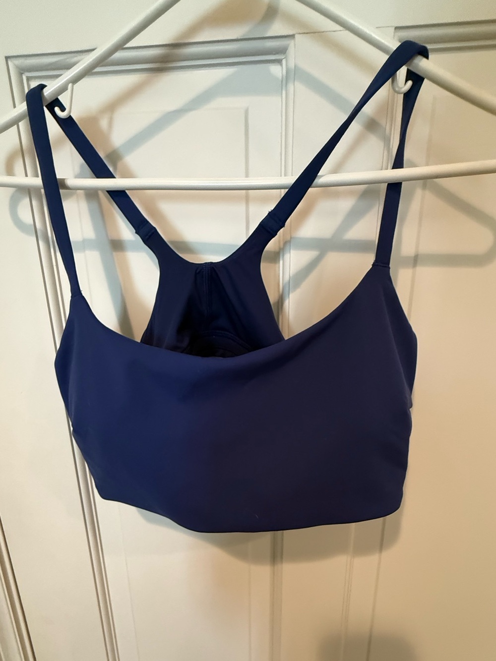 NWT Lululemon Navy Club Blue Wunder Train Strappy Racer Sports Bra C/D Size 12